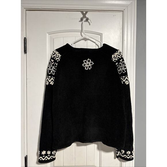 Designers Originals Studio Joy Black And White Christmas sweater size P/XL - Picture 3 of 3